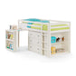 Roxy 90cm Single White Midsleeper Cabin Bed with Desk