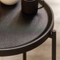 Sagrada Round Black Coffee and Lamp Table Set