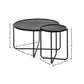 Sagrada Round Black Coffee and Lamp Table Set