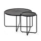Sagrada Round Black Coffee and Lamp Table Set