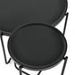 Sagrada Round Black Coffee and Lamp Table Set