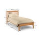 Salerno 90cm Single Oak Effect Bed