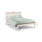 Salerno 135cm Double Ivory and Oak Effect Bed