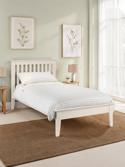 Salerno 90cm Single Ivory Bed