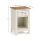 Salerno Shaker Ivory/ Oak 1 Drawer Bedside