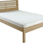 Santana 5' Bed - Light Oak/Rattan Effect