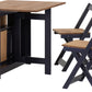 Santos Butterfly Dining Set - NAVY BLUE/DISTRESSED WAXED PINE