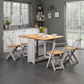 Santos Butterfly Dining Set - GREY SLATE/DISTRESSED WAXED PINE
