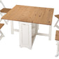 Santos Butterfly Dining Set - White/Distressed Waxed Pine