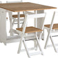 Santos Butterfly Dining Set - White/Distressed Waxed Pine