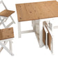 Santos Butterfly Dining Set - White/Distressed Waxed Pine