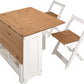 Santos Butterfly Dining Set - White/Distressed Waxed Pine