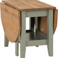 Santos Drop Leaf Coffee Table - GREEN/DISTRESSED WAXED PINE
