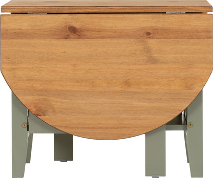 Santos Drop Leaf Coffee Table - GREEN/DISTRESSED WAXED PINE