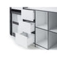 Saturn 90cm Single Black and White Midsleeper Cabin Bed with Desk