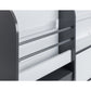 Saturn 90cm Single Black and White Midsleeper Cabin Bed with Desk