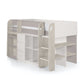 Saturn 90cm Single Taupe Midsleeper Cabin Bed with Desk