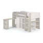 Saturn 90cm Single Taupe Midsleeper Cabin Bed with Desk