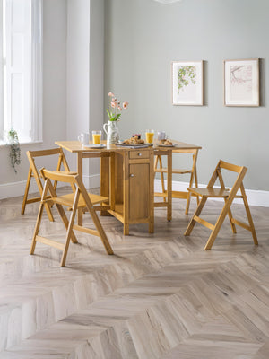 Savoy Light Oak 4 Seater Extending Dining Set
