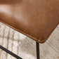 Saxon Tan Brown Faux Leather Lounge Chair
