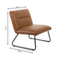 Saxon Tan Brown Faux Leather Lounge Chair