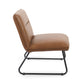 Saxon Tan Brown Faux Leather Lounge Chair