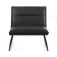 Saxon Black Faux Leather Lounge Chair
