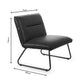 Saxon Black Faux Leather Lounge Chair