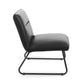 Saxon Black Faux Leather Lounge Chair