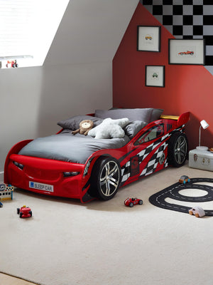Scorpion Racing Car Bed - Red, Single