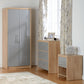 Seville Bedroom Set - GREY GLOSS/LIGHT OAK EFFECT VENEER