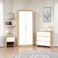 Seville Bedroom Set - WHITE GLOSS/LIGHT OAK EFFECT VENEER