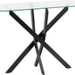 Sheldon Console Table - Clear Glass/Black