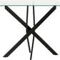 Sheldon Console Table - Clear Glass/Black