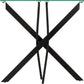 Sheldon Console Table - Clear Glass/Black