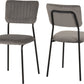 Sheldon Chair (Box of 4) - GREY VELVET FABRIC