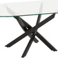 Sheldon Oval Coffee Table - Clear Glass/Black