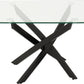 Sheldon Oval Coffee Table - Clear Glass/Black