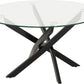 Sheldon Round Coffee Table - Clear Glass/Black