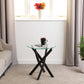 Sheldon Side Table - CLEAR GLASS/BLACK
