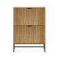 Sia Oak Effect 2 Door Shoe Storage Cabinet