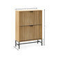 Sia Oak Effect 2 Door Shoe Storage Cabinet