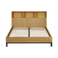 Sia Bookcase Headboard Bed - Light Oak Effect, Double