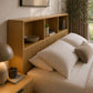 Sia Bookcase Headboard Bed - Light Oak Effect, Double