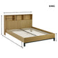 Sia Bookcase Headboard Bed - Light Oak Effect, King