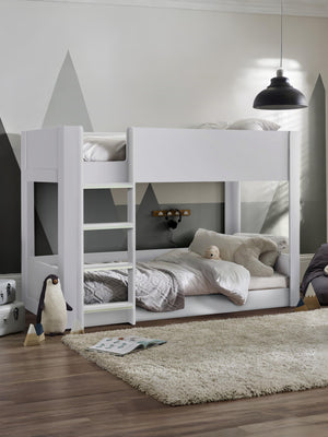 Solomon 90cm Single White Bunk Bed