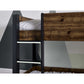 Solomon 90cm Single Rustic Wood Effect Bunk Bed