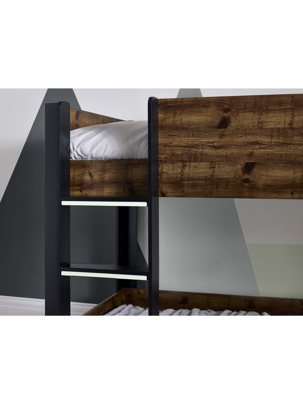 Solomon 90cm Single Rustic Wood Effect Bunk Bed