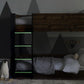 Solomon 90cm Single Rustic Wood Effect Bunk Bed
