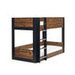 Solomon 90cm Single Rustic Wood Effect Bunk Bed
